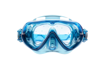 Blue Diving Mask isolated on white background