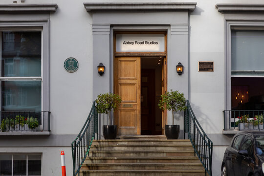 London, England &ndash; August 2023. Abbey Road is a road in north west London that houses one of the world&rsquo;s most famous recording studios, as well the famous Beatles zebra crossing. London, UK