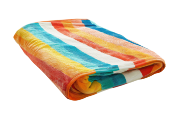 Folded Striped Beach Towel