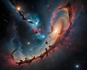 sky with stars and clouds