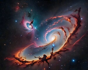 sky with stars and clouds