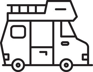 Recreational Vehicle Line Icon