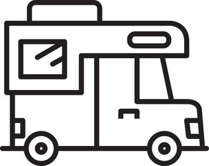 Recreational Vehicle Line Icon