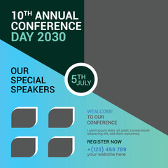 Business conference social media post Instagram banner template web banner