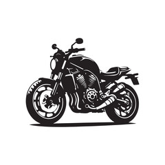 Motorcycle Silhouette vector art illustration.