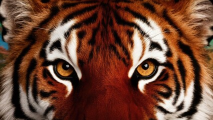 Naklejka premium red eye tiger photo, captures the intensity and power of this majestic creature