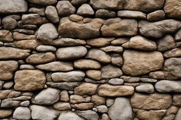 Natural stone wall, stacked rocks texture, rugged boulder surface, dry stone construction, organic rock pattern, masonry background
