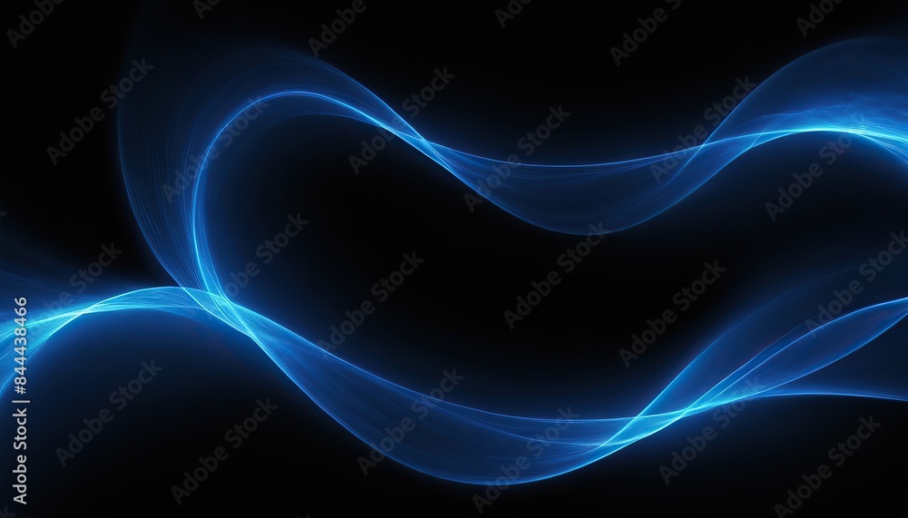 Canvas Prints abstract luxury gradient blue wave background smooth dark background