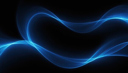 Abstract luxury gradient blue wave background smooth dark background