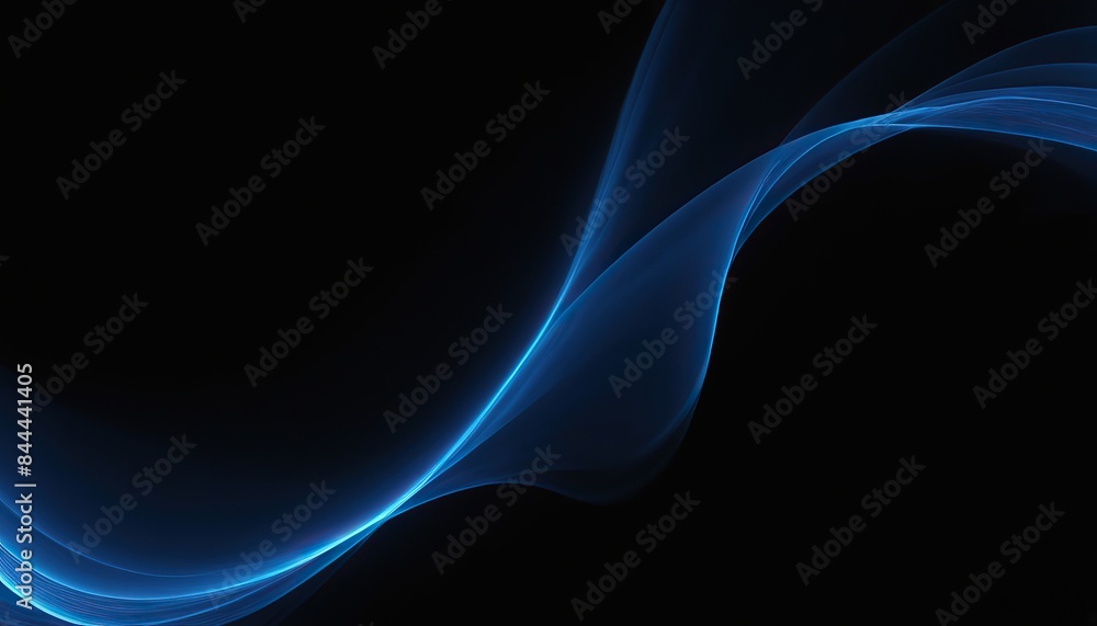 Canvas Prints abstract luxury gradient blue wave background smooth dark background