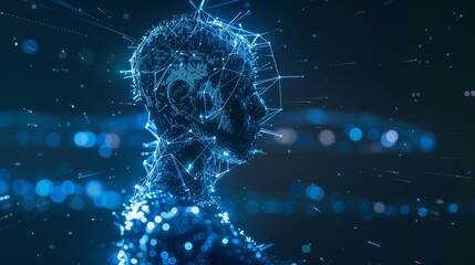 Artificial intelligence and machine learning concept with futuristic digital technology interface
