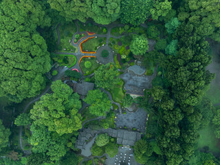 Aerial view of landscape in dujiangyan,Sichuan province,China