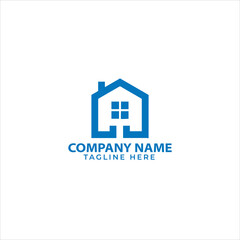 Real Estate House Minimalist Modern Nature Concept Logo 
