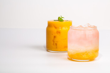 Still life photography - cold drinks on the table