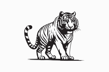 Tiger silhouette vector illustration