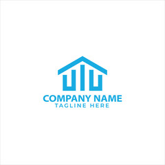 Vector logo on which an abstract image of a house
