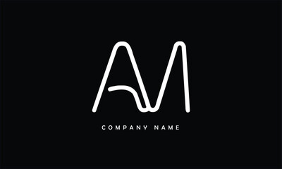 AM, MA, A, M Abstract Letters Logo Monogram