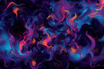 close up horizontal colourful psychedelic abstract illustration background