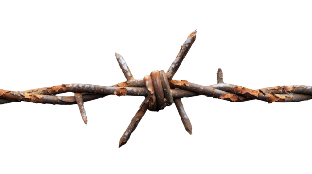 錆びた有刺鉄線、PNG