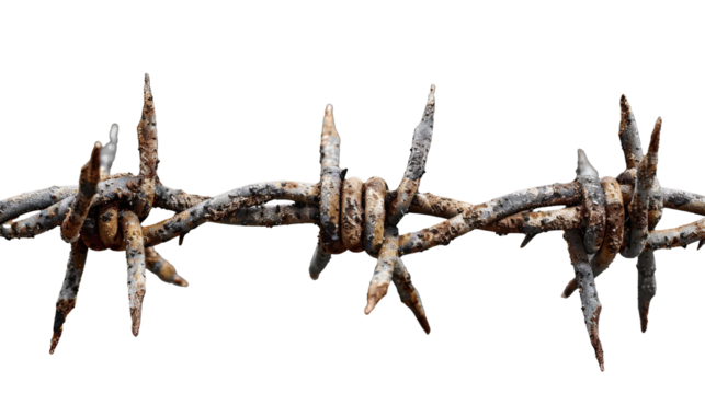 錆びた有刺鉄線、PNG