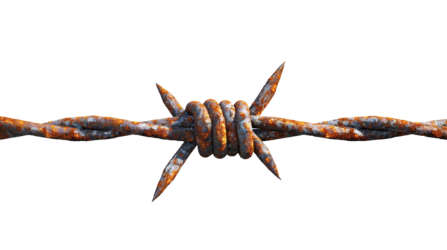 錆びた有刺鉄線、PNG