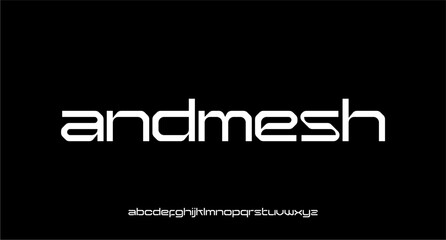 MODERN FUTURISTIC TECHNOLOGY SCIFI FONT VECTOR TYPEFACE