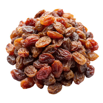 Dry food rasin isolated on transparent background.