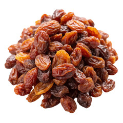 Fototapeta premium Dry food rasin isolated on transparent background.