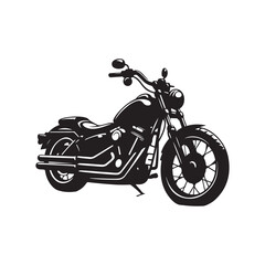 Motorcycle Silhouette vector art illustration.