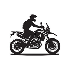 Motorcycle Silhouette vector art illustration.