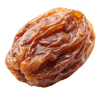 Dry food rasin isolated on transparent background.