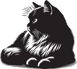 Print, vector silhouette of a dog And cat in black and white, Cat Silhouette, Cat SVG, Cat Head SVG, Cat Face Svg, Cat Cut Files, Cat Peeking SVG, Black cat svg, Peeking cat clipart, Cute Cat Png,