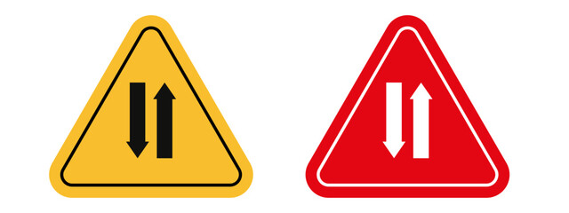 Two-Way Traffic Alert Sign Enhance Road Safety with Traffic Direction Indicators