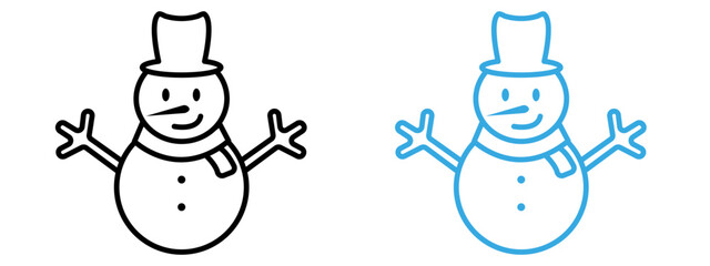 Jolly Snowman Icon Perfect for Christmas and Seasonal Decorations