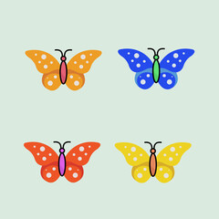 beautiful butterfly vector template