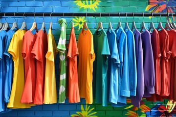 Fototapeta premium Exploring the Beauty of Everyday Fashion A Captivating Display of Curated Clothing Essentials