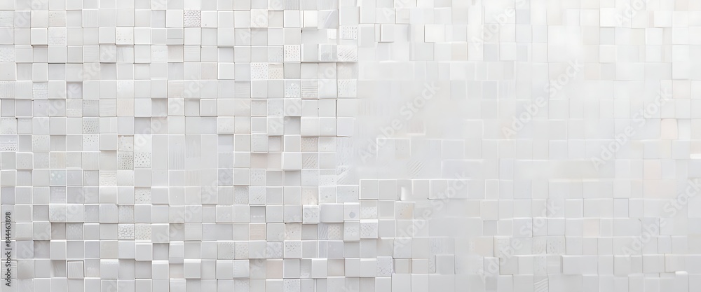 Poster abstract background with squares pixel cube 3d