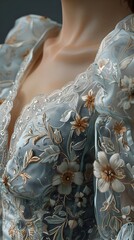 Exquisite Bolero and Shrug Sewing Patterns with Delicate Embroidered Motifs and Fluid Draped Silhouettes in Shimmering Silk and Satin