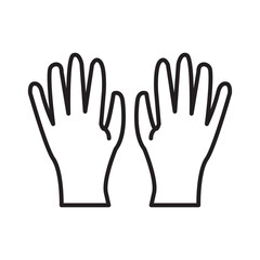 Safety Gloves Icon Essential for Industrial and Work Safety Illustrations