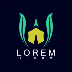 abstract logo design. unique and characterful, geometric abstract logo, modern and cute logo concept	