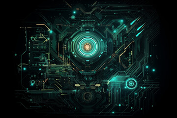 Obraz premium Abstract technology background. Futuristic circuit board. Vector illustration 