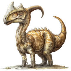 Obraz premium Detailed Realistic Cartoon Illustration transparent of Dinosaur