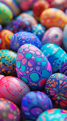 Multicolor of Easter eggs as background
