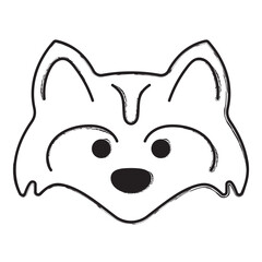 skunk brush strokes on a white background. Vector illustration.