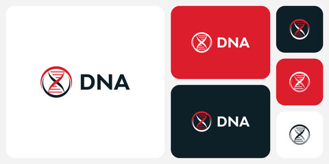 Vector logo design for the initials letter X in the shape of DNA in a circle with a modern, simple, clean and abstract style.