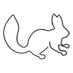 squirrel brush strokes on a white background. Vector illustration.