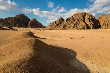 View of desert mountain landscape