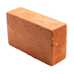Clay brick .isolated on transparent background.