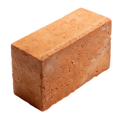 Clay brick .isolated on transparent background.