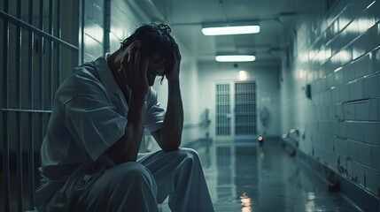Inmate feeling overwhelmed by the length of their sentence, emotional distress, quiet cell